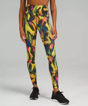 Высокие леггинсы Wunder Train Lululemon, черный