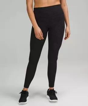 Высокие леггинсы Wunder Train Lululemon, черный