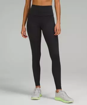 Высокие леггинсы Wunder Train Lululemon, черный