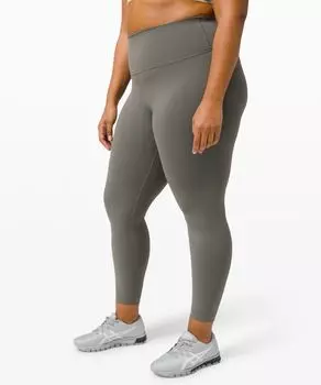 Высокие леггинсы Wunder Train Lululemon, серый