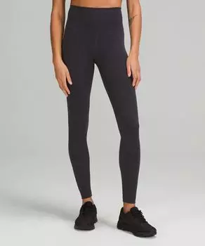 Высокие леггинсы Wunder Train Lululemon, серый