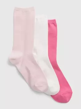 Высокие носки, 3 пары. Gap, розовый