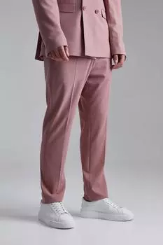 Высокие узкие брюки костюма Boohoo, розовый