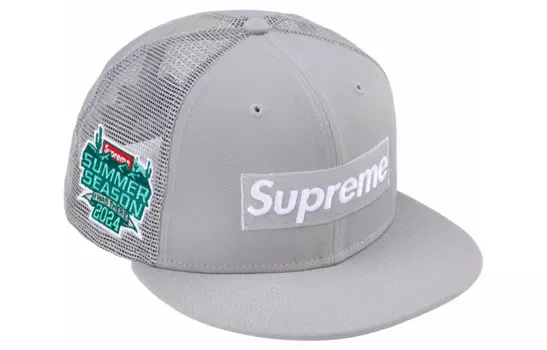 Кепка Supreme с сеточкой, серый