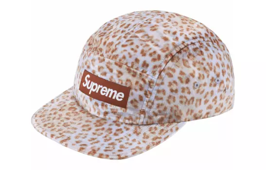 Кепка Supreme Leopard Velvet, бежевый