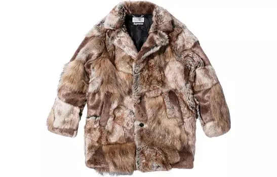 Шуба меховая Supreme, коричневый