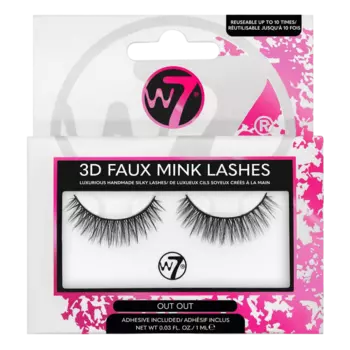 W7 3D Faux Mink Накладные ресницы Out Out, 2 шт./1 упаковка.