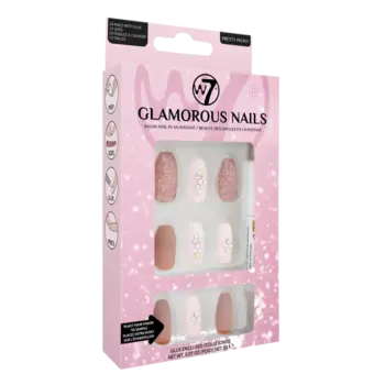 W7 Glamorous Nails Накладные ногти Pretty Peony, 24 шт./1 упаковка