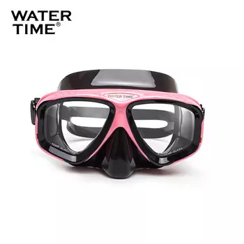 WATERTIME/Shui Chuan, очки для дайвинга, маска для подводного плавания, оборудование для взрослых, защита носа, маска лягушки, розовый, черный