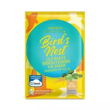 Watsons Осветляющая маска для лица Love My Glow Bird's Nest, 1 шт
