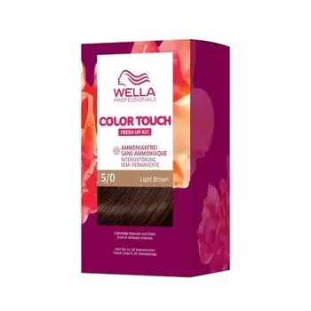 Wella Профессиональная полуперманентная краска для волос Color Touch без аммиака для обновления цвета и покрытия седых волос с набором для корней и маской для волос светло-коричневого цвета
