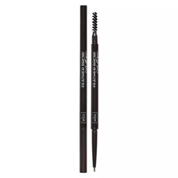 Wibo Карандаш для бровей Feather Brow Creator с кисточкой Dark Brown