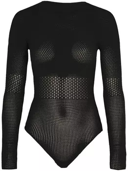 Wolford боди Mosaic Net, черный