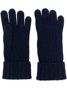 Woolrich кашемировые перчатки в рубчик, синий