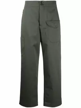 Woolrich прямые брюки с карманами, зеленый