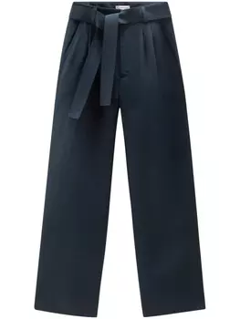 Woolrich прямые брюки с поясом, синий