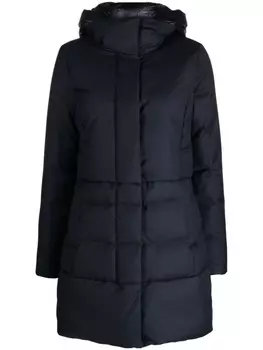 Woolrich пуховик длины миди, синий