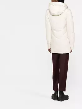 Woolrich пуховик с капюшоном, белый