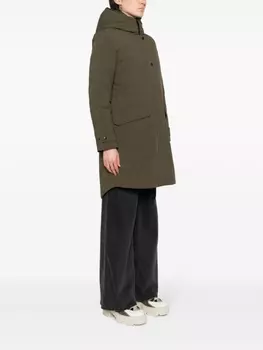 Woolrich пуховик с капюшоном, зеленый