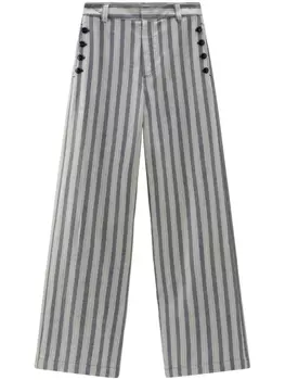 Woolrich широкие брюки в полоску, синий