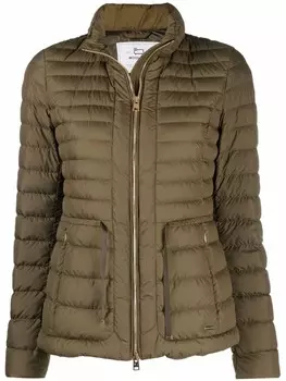 Woolrich стеганый пуховик, зеленый