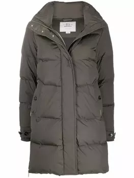 Woolrich удлиненное пальто-пуховик, зеленый