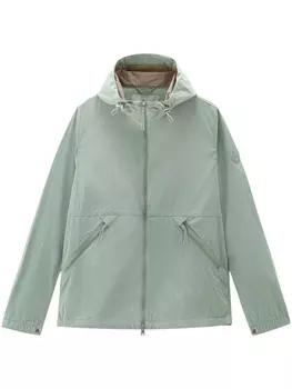 Woolrich ветровка Crinkle с капюшоном, зеленый