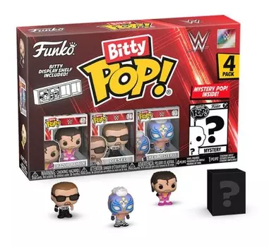 WWE, маленькие фигурки, фанк-поп! 4 упаковки 2,5 см бритвы Ramon Diesel Rey Mysterio Funko POP!