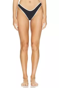 X olivia culpo переплетенные нижние части бикини lulu Montce Swim, черный