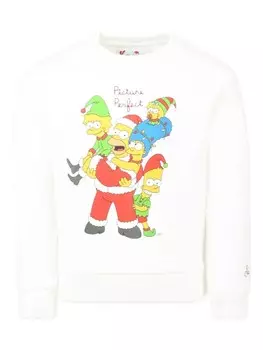 X Толстовка с принтом «Симпсоны» MC2 Saint Barth Kids, белый