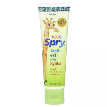 Xlear, Kid's Spry, зубной гель с ксилитолом, для детей от 3 месяцев, оригинальный, 60 мл (2 жидк. унц.)