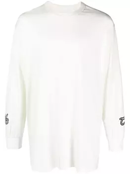Y-3 футболка GFX L/S с логотипом, белый