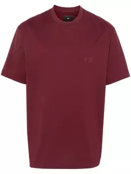 Y-3 футболка с логотипом, красный