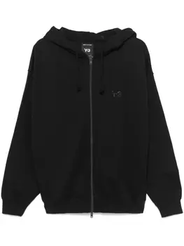 Y-3 худи на молнии, черный