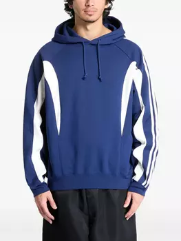 Y-3 худи с полосками, синий