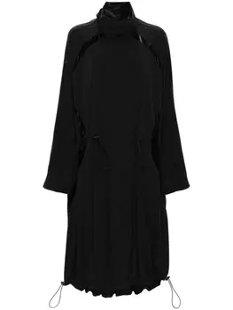 Y-3 плащ из рипстопа с полосками, черный