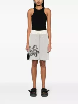 Y-3 шорты GFX в рубчик, серый