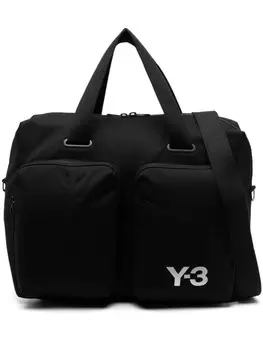 Y-3 сумка с вышитым логотипом, черный