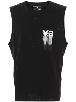 Y-3 топ с логотипом, черный