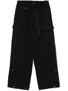 Y-3 твиловые брюки карго, черный