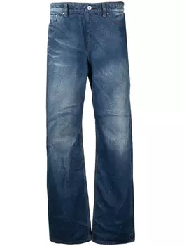Y/Project прямые джинсы Navy Lazy, синий