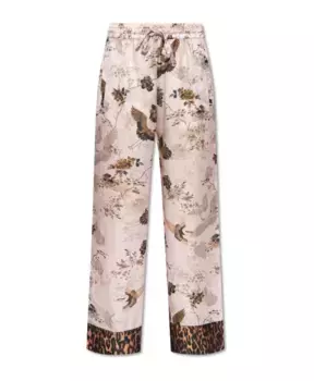 Яркие атласные брюки с кулиской Allsaints, мультиколор