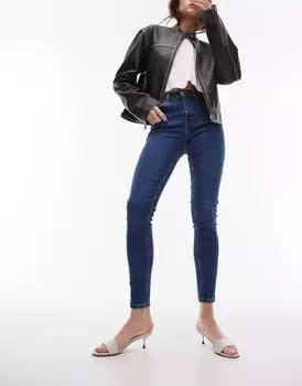 Яркие синие джинсы Topshop Jamie