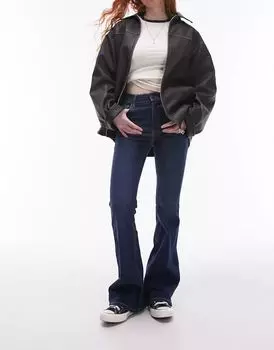 Яркие синие расклешенные джинсы Topshop Jamie