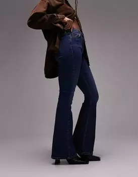 Ярко-синие расклешенные брюки Topshop Jamie