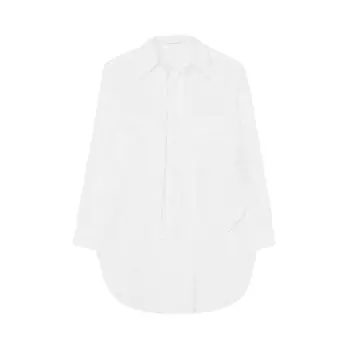 Yohji Yamamoto льняная рубашка с галстуком из целлюлозы, цвет Белый