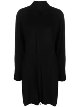 Yohji Yamamoto многослойное платье-рубашка с длинными рукавами, черный