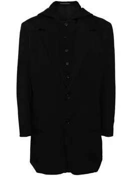 Yohji Yamamoto пиджак со вставками, черный