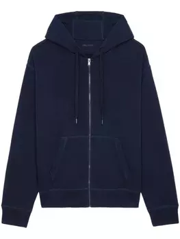Zadig&Voltaire худи на молнии с декором Skull, синий