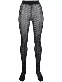 Zadig&Voltaire колготки с монограммой, черный